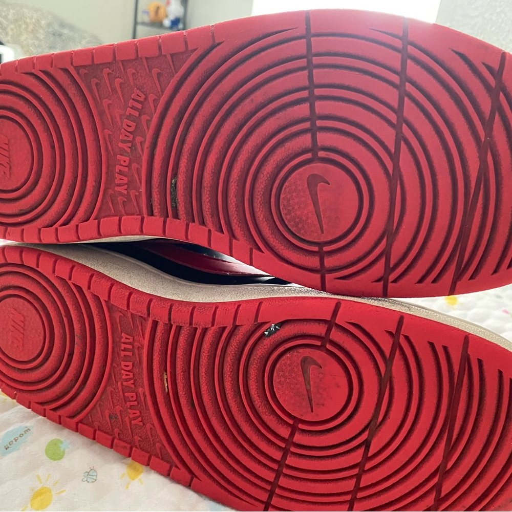 Nike Kids Black and Red High-Top Sneakers - Picture 5 of 8